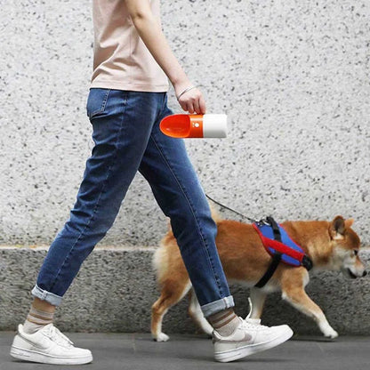Portable Pet Water Bottle – 270ml Splash-Proof Rocket Cup with One-Key Lock | BPA-Free ABS