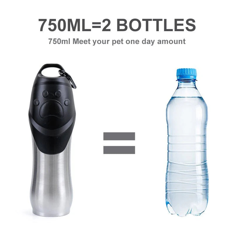 Stainless Steel Pet Drinking Water Bottle – Insulated, Leak‑Proof & Portable for Dogs & Cats