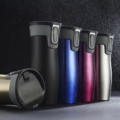 Vacuum-Insulated Stainless Steel Travel Mug – Thermal Tea Bottle & Water Flask | Leak‑Proof & Sweat‑Free